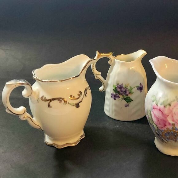 Three Very Charming Antique Creamers - Picture 1 of 11